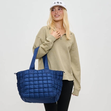 Quilted Puffer Nylon Tote