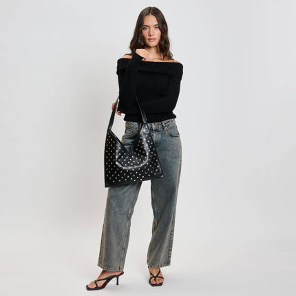 Studded Hobo Bag