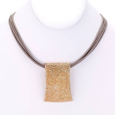 Rectangle Granulation Necklace
