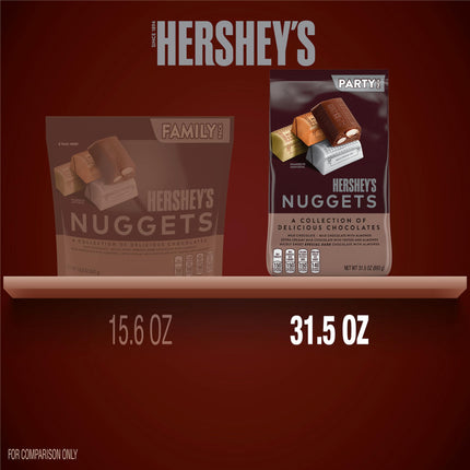 HERSHEY'S NUGGETS Assorted Chocolate Candy Party Pack - Premium Halloween Bulk Candy 31.5oz