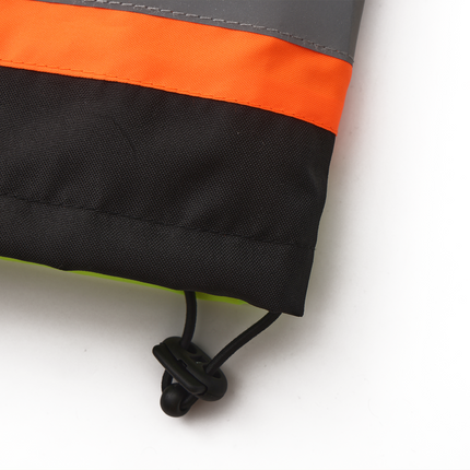 Kiwi High Visibility 3-in-1 Hooded & Fleece Lined ANSI/ISEA 107-2020, Type R, Class 3 Two Tone, Contrast Trimmed Water Resistant Neon Safety Jacket [71500]
