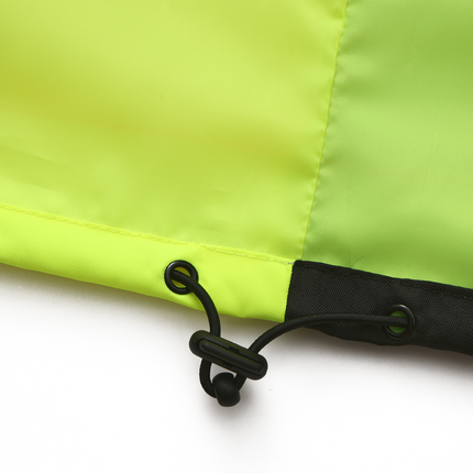 Kiwi High Visibility 3-in-1 Hooded & Fleece Lined ANSI/ISEA 107-2020, Type R, Class 3 Two Tone, Contrast Trimmed Water Resistant Neon Safety Jacket [71500]