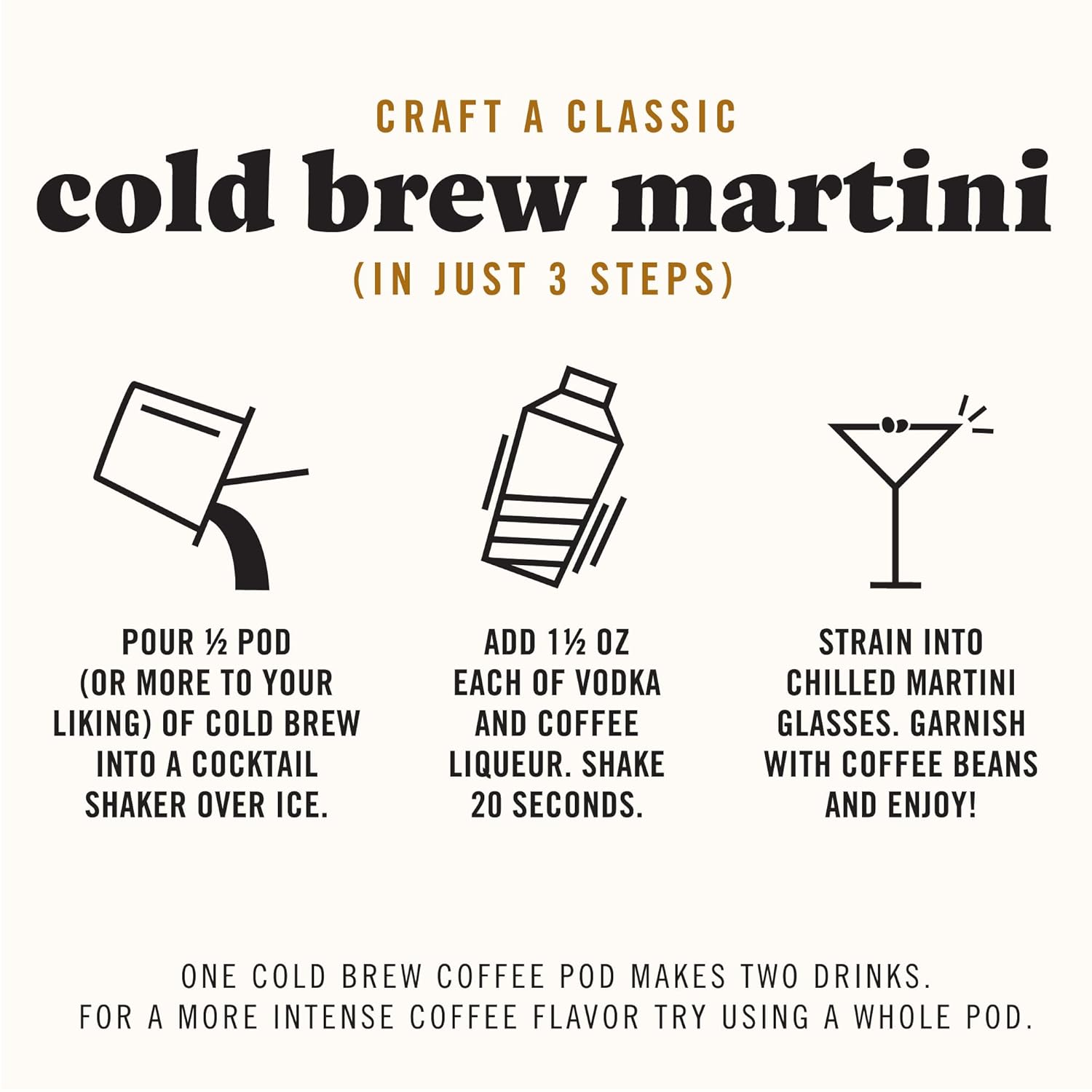 Java House Cold Brew Espresso Martini Mix - Peel and Pour Pods