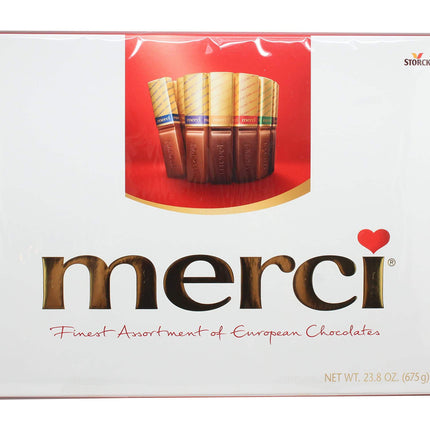 Merci German Chocolates Gift Box - Premium Assorted Flavors (23.8oz)
