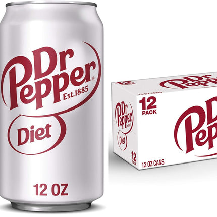 Dr Pepper Soda, 12 fl oz cans, 12 pack