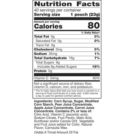 Mott's Fruit Flavored Snacks - Assorted Fruit | Gluten-Free Family Pack (40 Count, 32 oz)