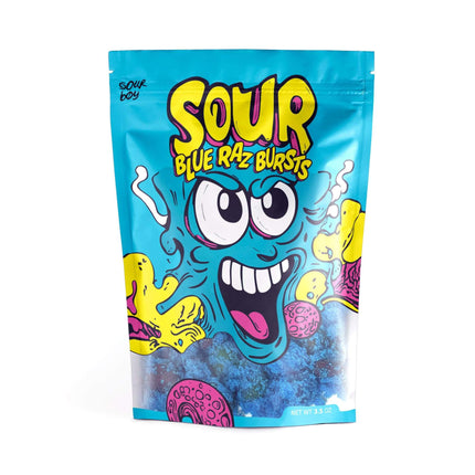 Sourboy Blue Raspberry Gushers - TikTok Viral Extreme Sour Candy - 3.5oz
