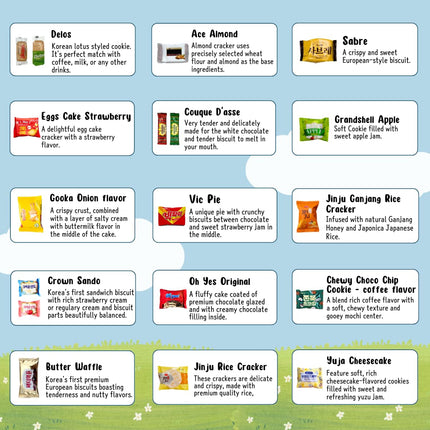 Korean Snack Box Variety Pack - 50 Premium Authentic Treats | Sweet & Savory Collection