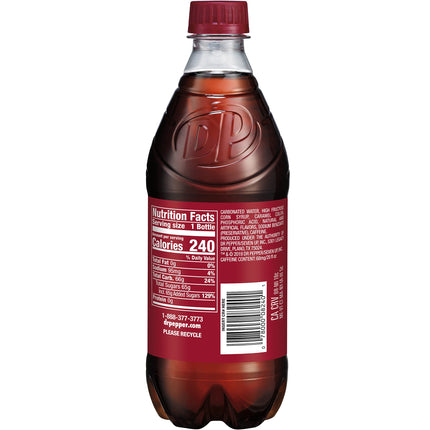 Dr Pepper 16.9 fl oz Bottles, 6 Pack - Original Flavor Soda
