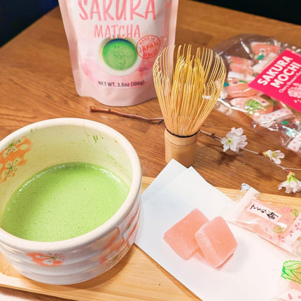viral Yaasan Kyoto Uji Sakura Mochi Candies - Traditional Japanese Cherry Blossom Rice Cakes (300g)