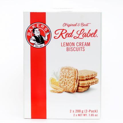Bakers Red Label Lemon Creams Biscuits (200g) - Pack of 2