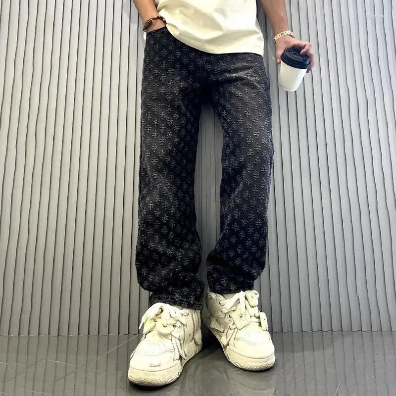 Jacquard Pattern Jeans