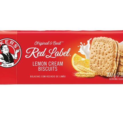 Bakers Red Label Lemon Creams Biscuits (200g) - Pack of 2