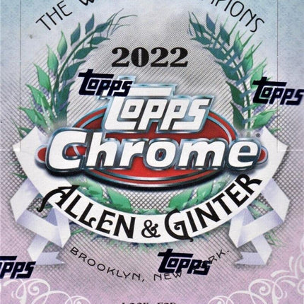 2022 Topps Allen & Ginter Chrome Baseball Hobby Box SINGLE PACK