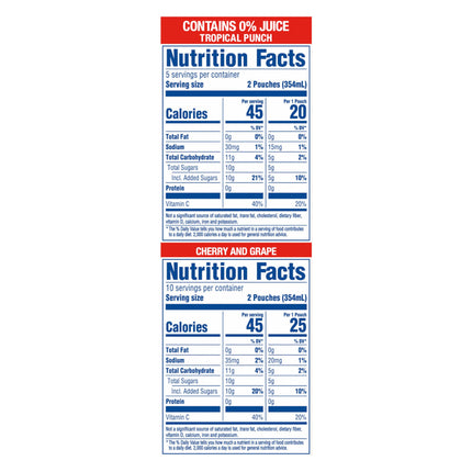 Kool-Aid Jammers Variety Pack - Flavored Drink Pouches (30 Count, 6 oz Each)
