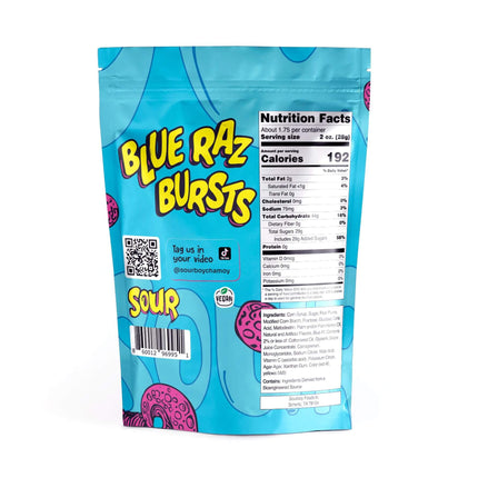 Sourboy Blue Raspberry Gushers - TikTok Viral Extreme Sour Candy - 3.5oz