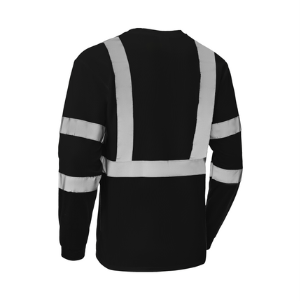 Kiwi High Visibility ANSI/ISEA 107-2020 Reflector Black Long Sleeve Safety Shirt [73300]