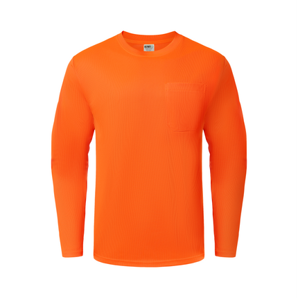 Kiwi High Visibility Orange Long Sleeve Safety Shirt [73500]