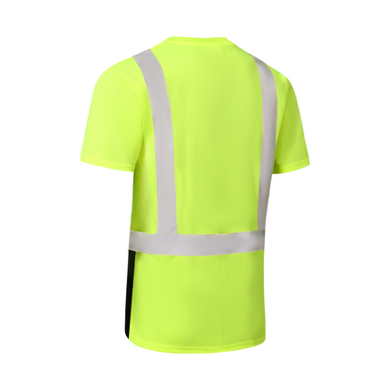 Kiwi High Visibility ANSI/ISEA 107-2020, Type R, Class 2 Two Tone Neon Short Sleeve Safety Shirt [74000]