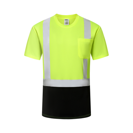 Kiwi High Visibility ANSI/ISEA 107-2020, Type R, Class 2 Two Tone Neon Short Sleeve Safety Shirt [74000]