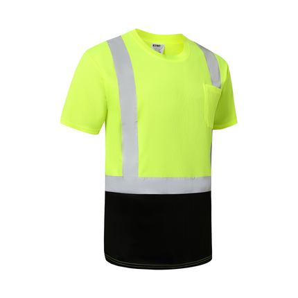 Kiwi High Visibility ANSI/ISEA 107-2020, Type R, Class 2 Two Tone Neon Short Sleeve Safety Shirt [74000]