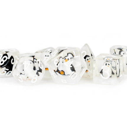 Penguin Dice 16mm Resin Poly Dice Set