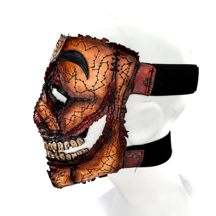 Genuine Leather Mask - GigaMyme Fleshy Edition - Handmade Mime Full Face Cover for Halloween, Performance or Cosplay Costume