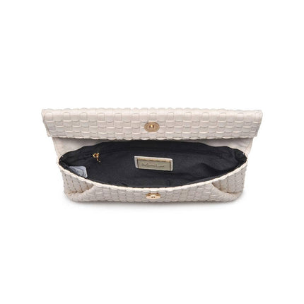 Wine Color Woven Clutch