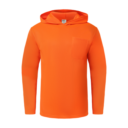 Kiwi High Visibility Orange Long Sleeve Safety Hoodie [75100]