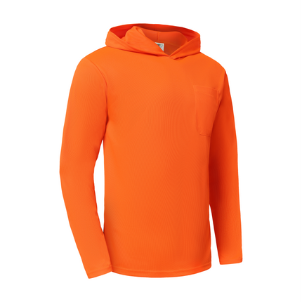 Kiwi High Visibility Orange Long Sleeve Safety Hoodie [75100]