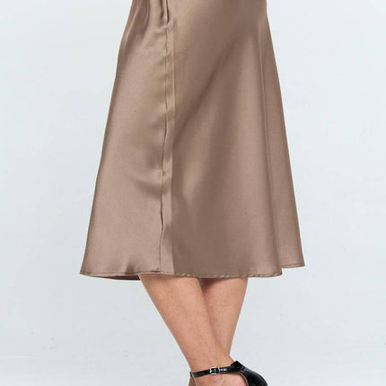 Dune Satin Midi Skirt