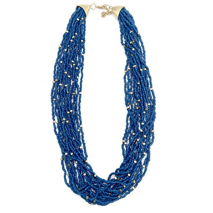 Beaded Multi-Strand Bib Necklace