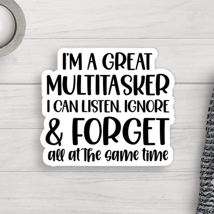 Multitasker Vinyl Sticker