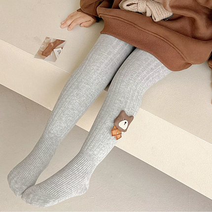 Fleece-Lined Ribbed Footed Leggings – Thermal Winter Toddler & Baby Pants