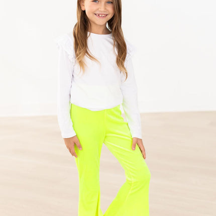 SALE Neon Yellow Velvet Bells