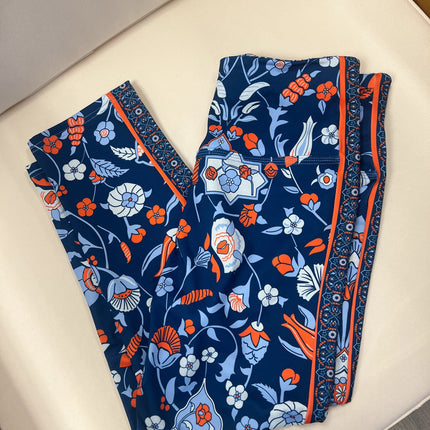 Designer Blue & Orange Leggings