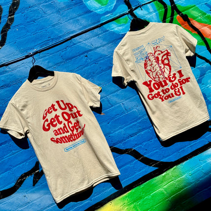 Get Something T Shirt - Sand