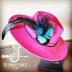 Blue Turquoise and Black Feather