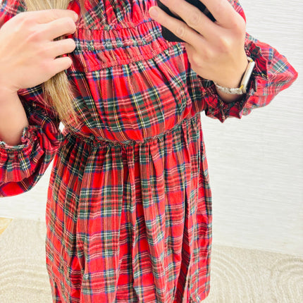 Red Plaid Holiday Dress
