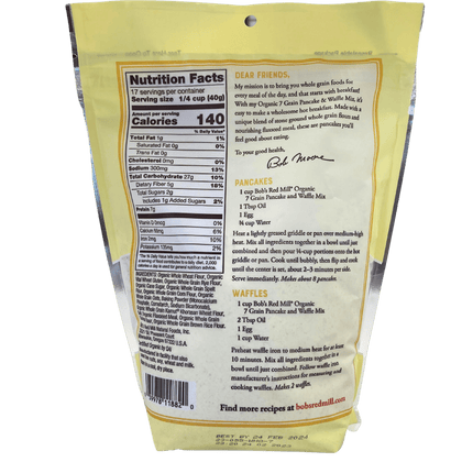 Pancake & Waffle Mix, Multi-Grain, Organic, Bob's Red Mill