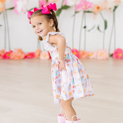 SALE Rainy Day Flutter Sleeve Twirl Dress
