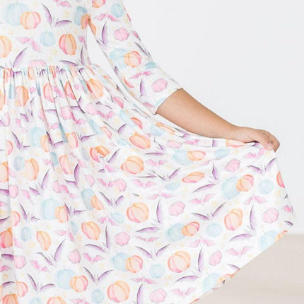 SALE Spooky Sweetheart 3/4 Sleeve Pocket Twirl Dress