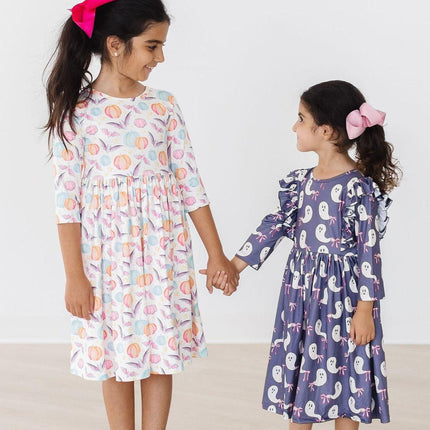 SALE Spooky Sweetheart 3/4 Sleeve Pocket Twirl Dress
