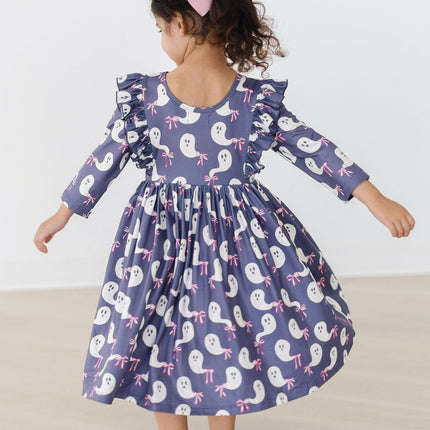 SALE Tied with a Boo 3/4 Ruffle Twirl Dress