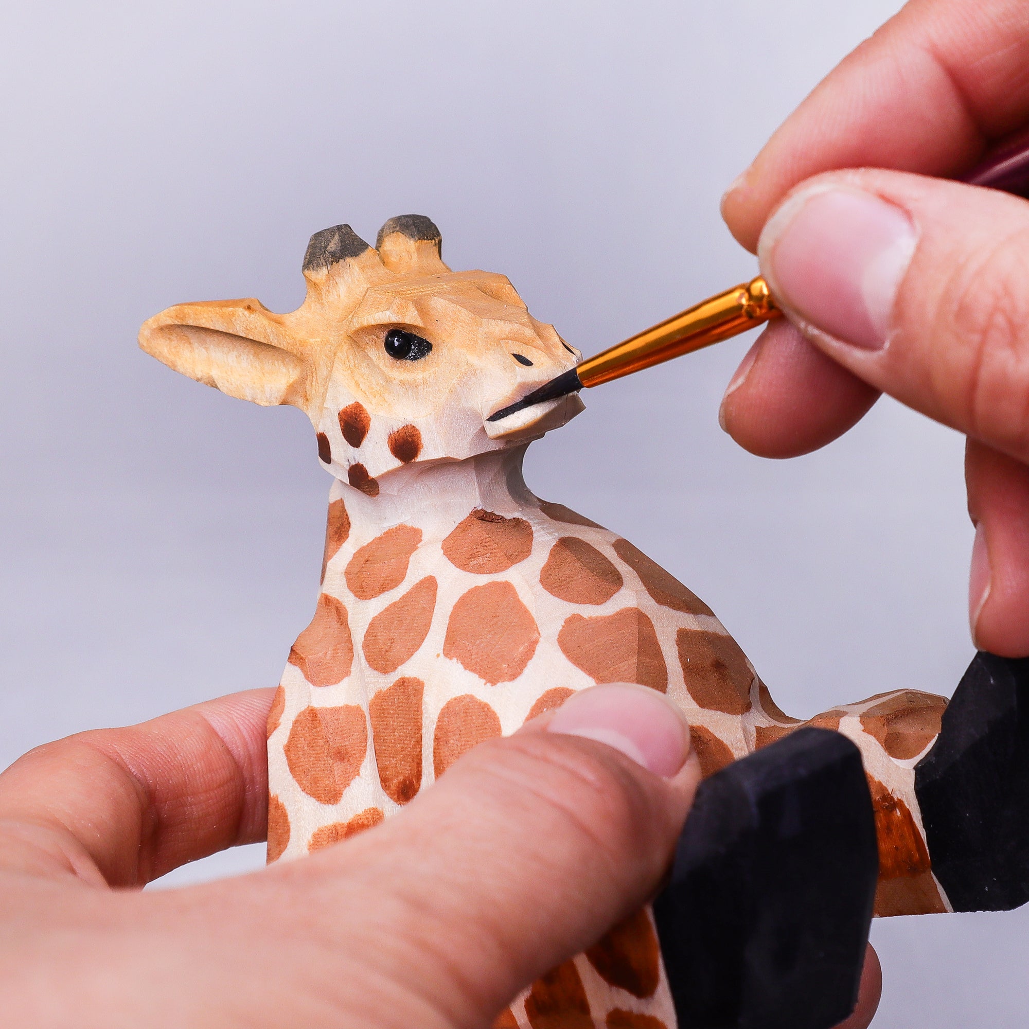Paint Your Own Wood Carved Giraffe DIY Painting Kit