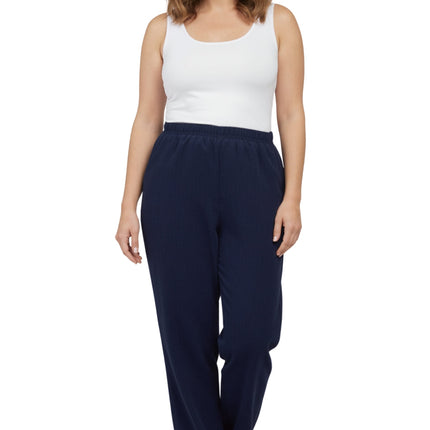 Womens Pull On Fine Wale Corduroy Pants with soft-covered elastic waist