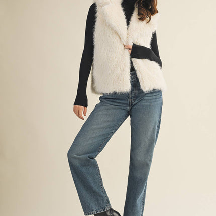 Taupe Faux Fur Vest