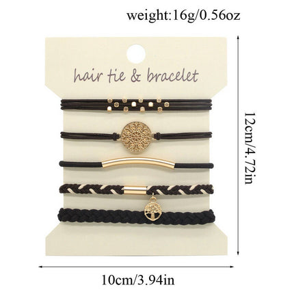 Chic Hair Tie & Bracelet Set