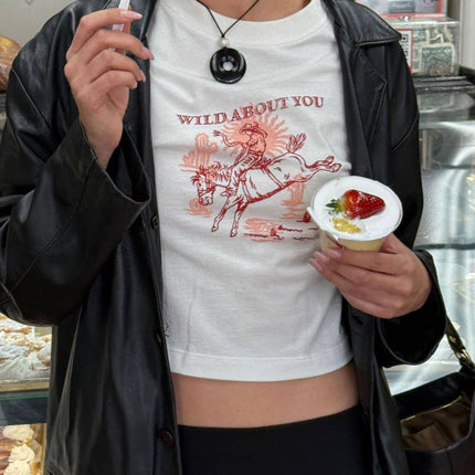 Wild About You Cowboy Cropped Western Graphic Tee