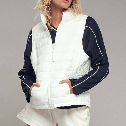 White Zip-Up Vest